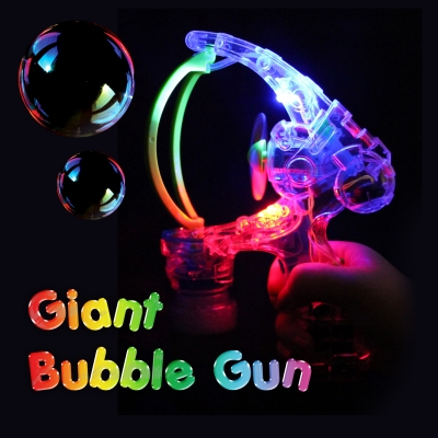 LED Light Up Fun Bubble Gun